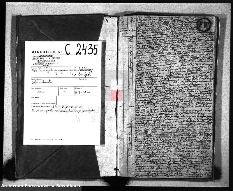 image.from.unit.number "Akta zaślubionych gminy sereyskiey od 1-go stycznia 1813 aż do ostatniego grudnia"