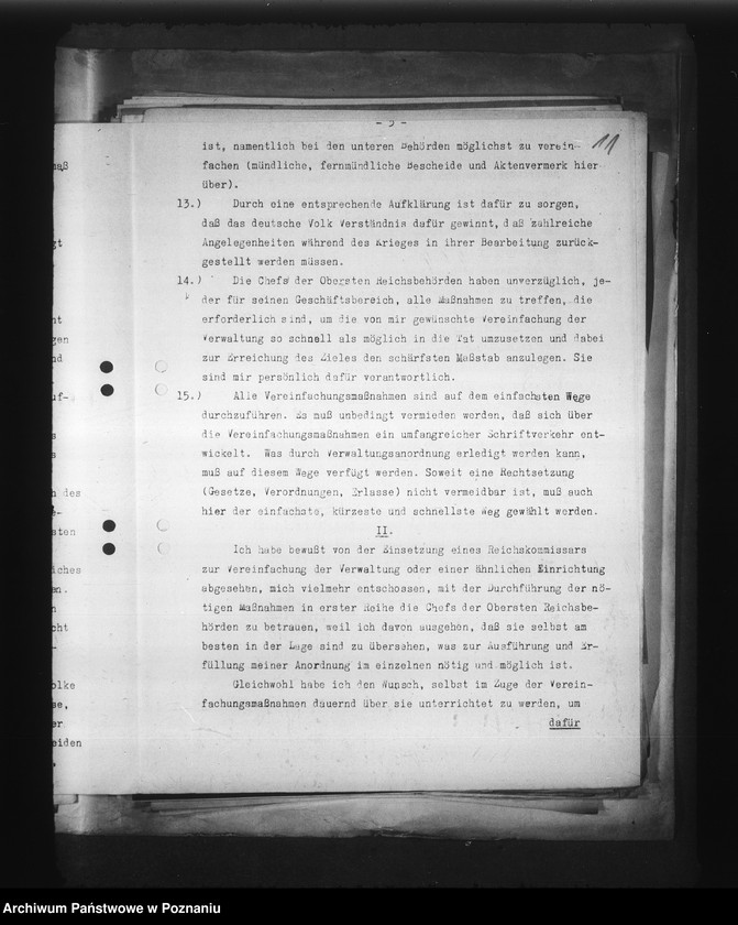 Obraz 15 z jednostki "Zarządzenia w sprawie uproszczenia administracji"