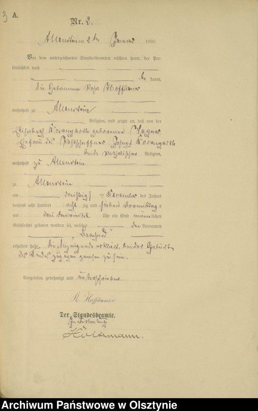 image.from.unit.number "Geburts-Haupt-Register Tom I,Nr 1 - 400"