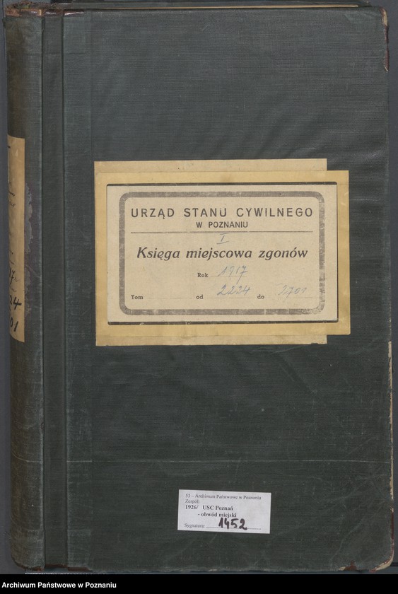 Obraz 2 z jednostki "Księga miejscowa zgonów tom V [Rejestr główny zgonów]"