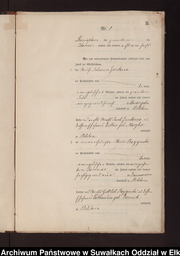 image.from.unit.number "Heiraths-Neben-Register des Preussischen Standes-Amtes Gr. Konopken Kreis Loetzen"