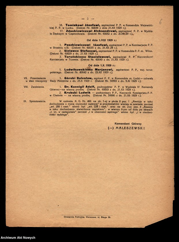 image.from.unit.number "[Rozkazy Komendanta Głównego Policji Państwowej.]"