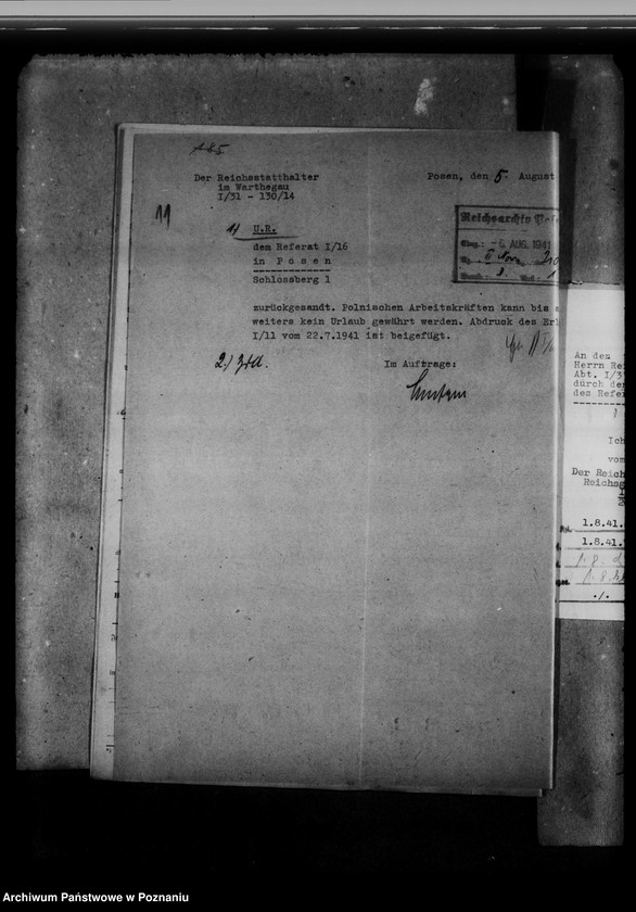 Obraz 15 z jednostki "Personalakten des wissenschaftlichen Angestellten Dr. Josef Nowacki, auch Kaletka, Siuchniński, Rzyski, Wojciechowski und Spychalski"