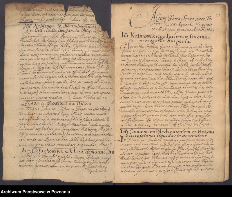 Obraz 15 z jednostki "Protocolon officii consularis Posnaniensis."