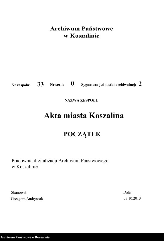 Obraz 2 z kolekcji "Kronika Wendlanda - pierwsza monografia Koszalina111"