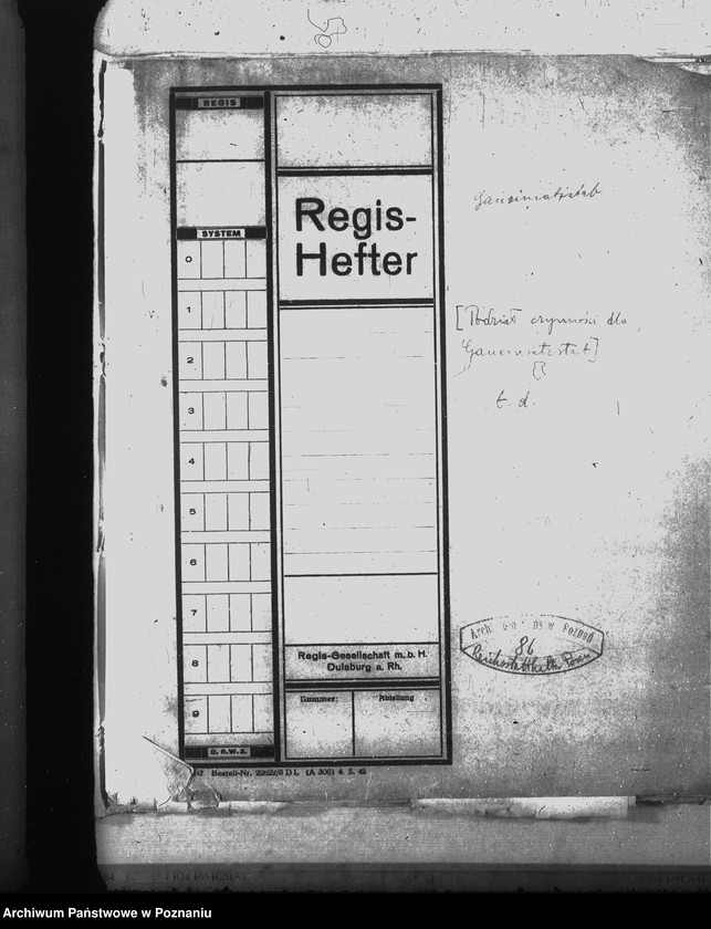 Obraz 4 z jednostki "Podział czynności dla Gaueinsatztab"