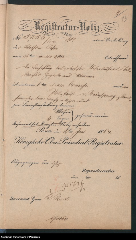 Obraz 17 z jednostki "Der Uebertritt polnischer und diesseitiger Untertanen auf preussisches und jenseitiges Gebiet während der polnischen Insurrektion und die dagegen getroffenen Massnahmen."