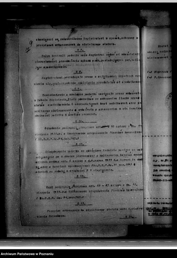 Obraz 13 z jednostki "Miasto Gniewkowo Podatki komunalne /ustawa z dnia 11.8.1923 Dz. URP nr 94 poz. 747/"