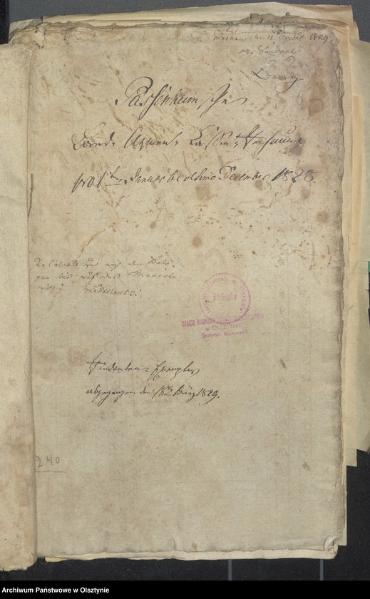 image.from.unit.number "Passenheimsche Land Armen-Cassen-Rechnung"