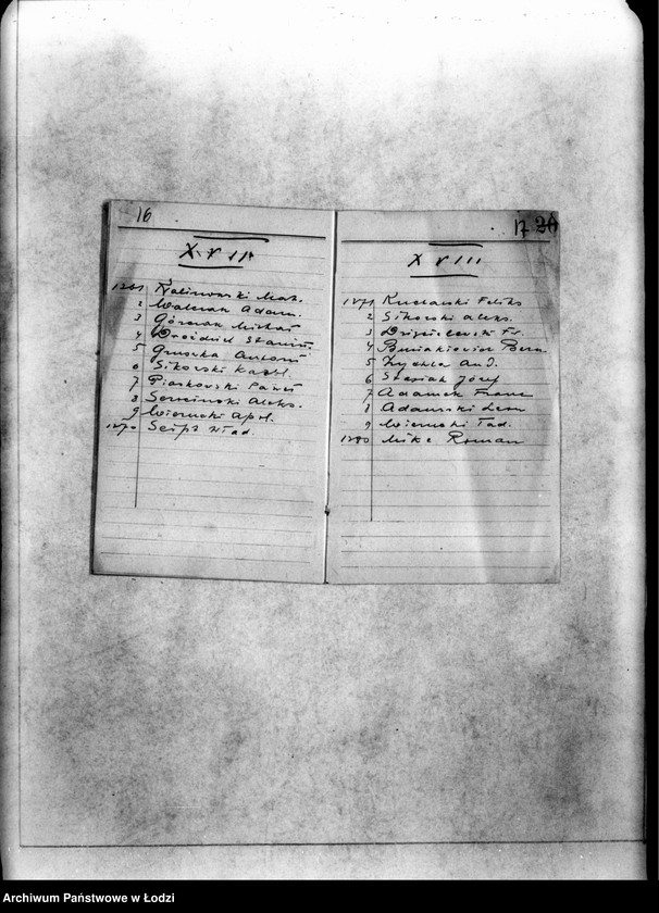 Obraz 12 z jednostki "[Lista członków rezerwy Milicji Obywatelskiej w Łodzi]"