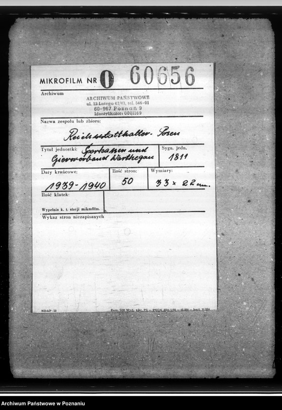 Obraz 2 z jednostki "Sparkassen und Giroverband Wartheland"