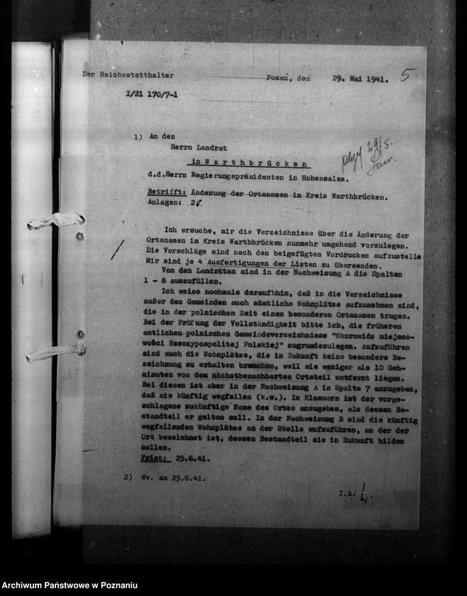 Obraz 9 z jednostki "Ortsnamenänderung - Kreis Warthbrücken (Koło)"