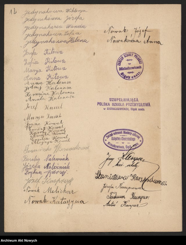 image.from.unit.number "Organizacje polskie na Śląsku Cieszyńskim. Fotografie i podpisy członków."