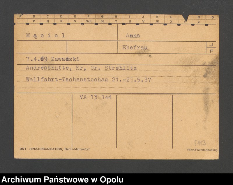 Obraz 3 z jednostki "[Maciol Anna, ur. 7.4.1909 Zawadzki]"