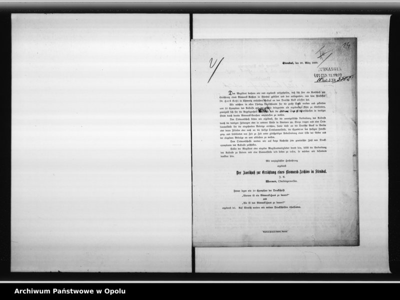 Obraz 17 z jednostki "Acta des Magistrats zu Oppeln betreffend Bismark - Feier pp."