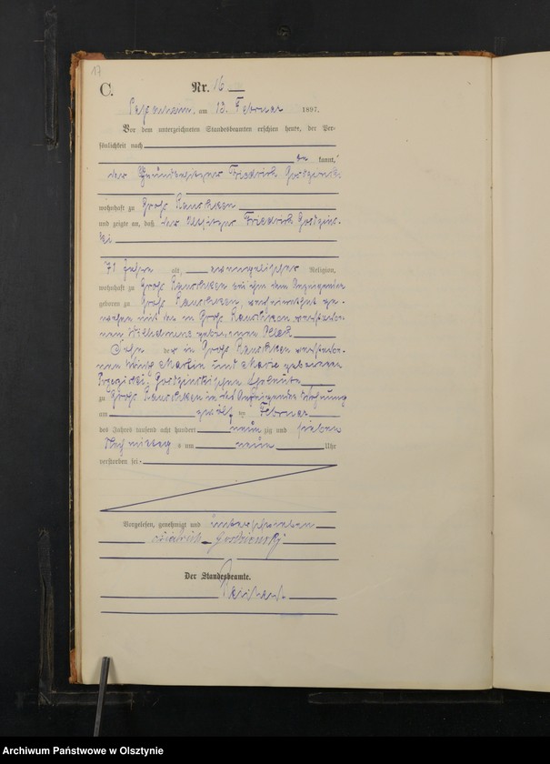 image.from.unit.number "Sterbe-Haupt-Register Nr 1 - 167"