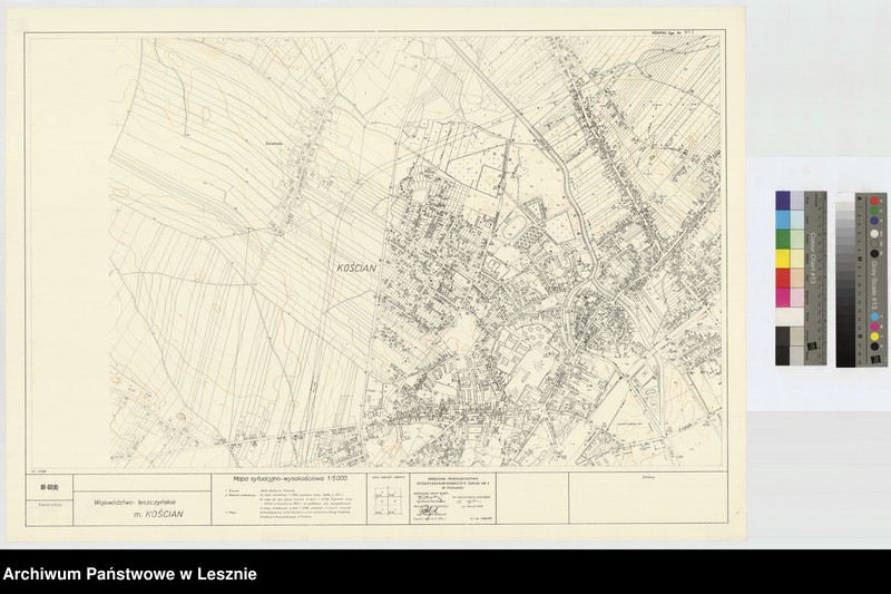 Obraz 3 z jednostki "Kościan [mapa sytuacyjno-wysokościowa]"