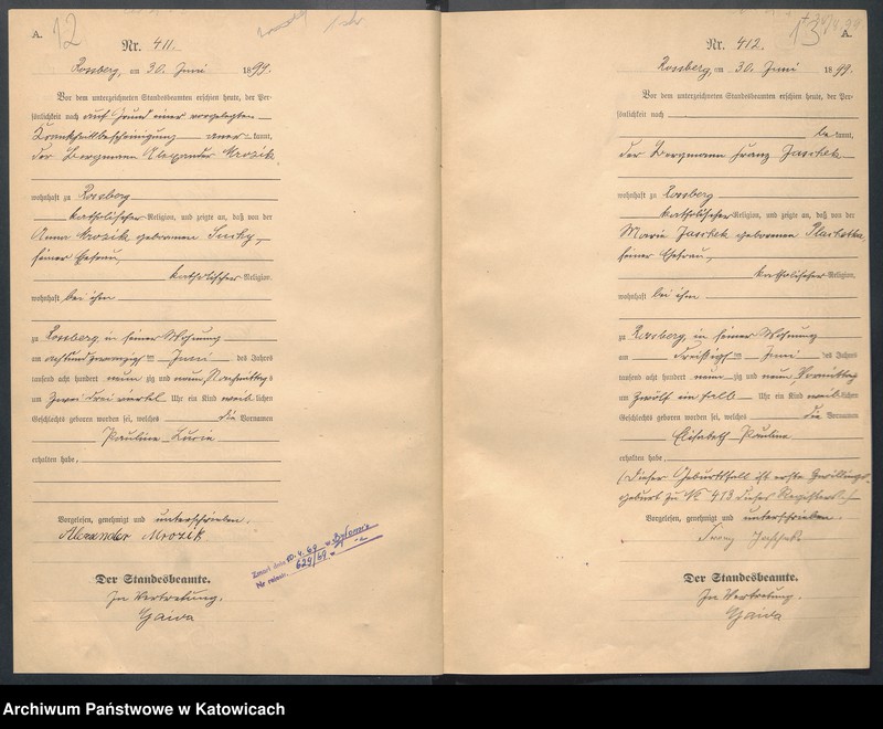 Obraz 10 z jednostki "Księga urodzeń nr 400-799"