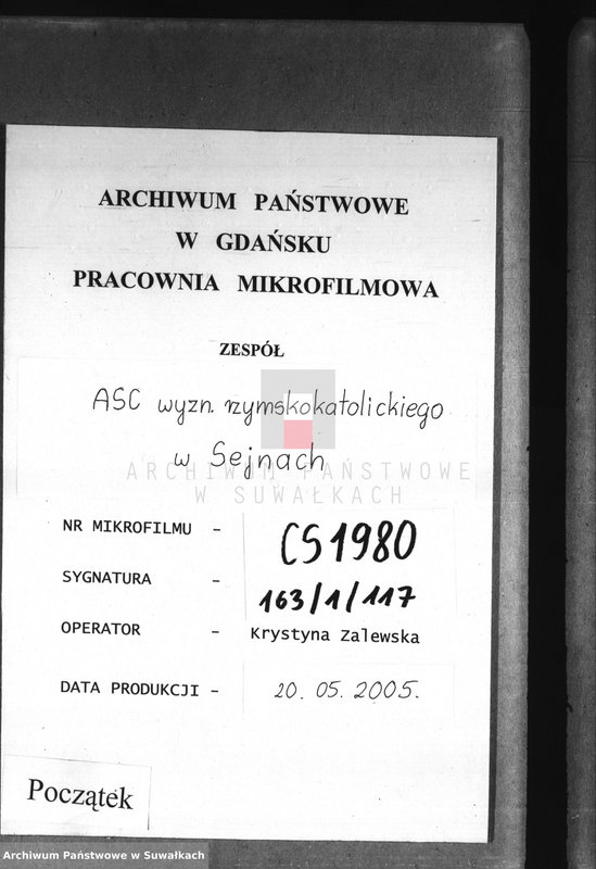 Obraz 1 z jednostki "Dublikat rodiwšichsja, brakosočetavšichsja i umeršich sejnskago rimsko-katoličeskago prichoda za 1892 god"