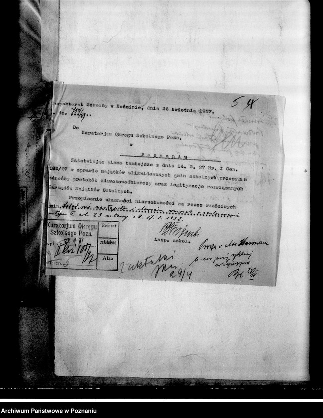 Obraz 9 z jednostki "Szkoła Powszechna- Sapieżyn, powiat Koźmin"