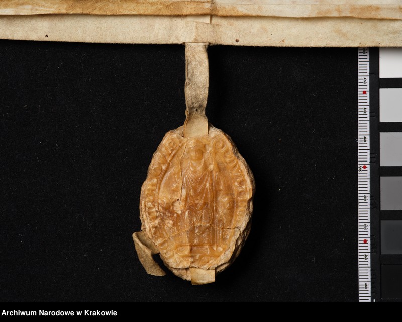 image.from.unit.number "Paweł biskup krakowski zawiera ugodę z Leszkiem księciem krakowskim, sandomierskim i sieradzkim, który za ujęcie i więzienie biskupa oraz wyrządzone"