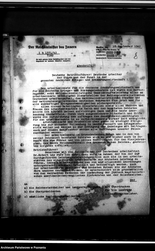 Obraz 11 z jednostki "Rundschreiben des Reichsstatthalters"