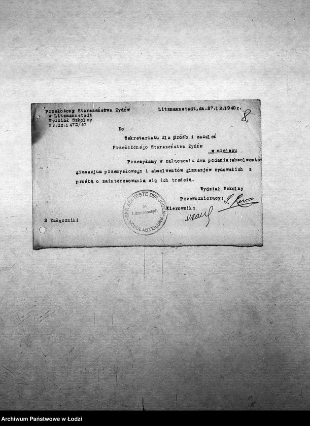 Obraz 11 z jednostki "[Sprawy zatrudnienia i poprawy bytu]"