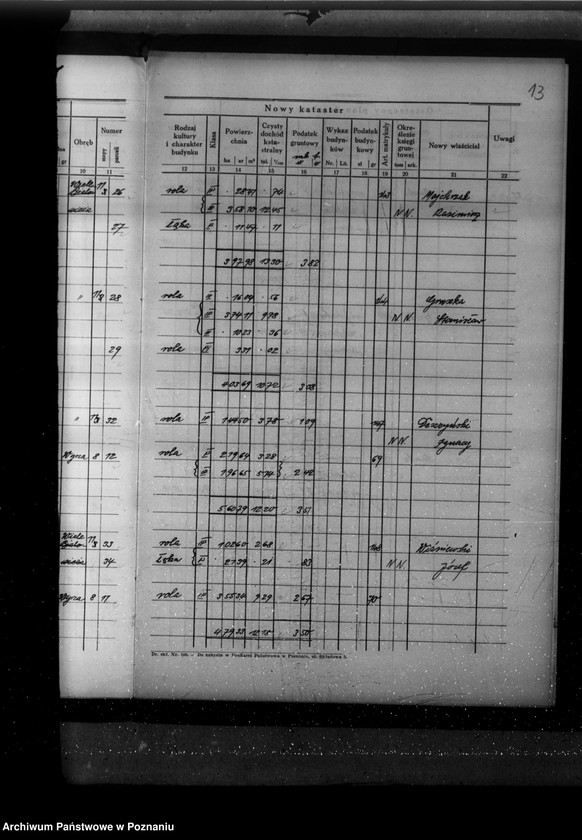 Obraz 17 z jednostki "Ostateczny plan dzielczy i nowy kataster majątku Wyrza i Białowieża powiatu wyrzyskiego"
