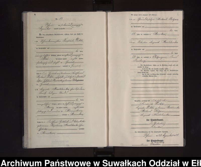 image.from.unit.number "Heiraths-Neben-Register des Königlichen Preussischen Standes-Amtes Orlen Kreis Loetzen"