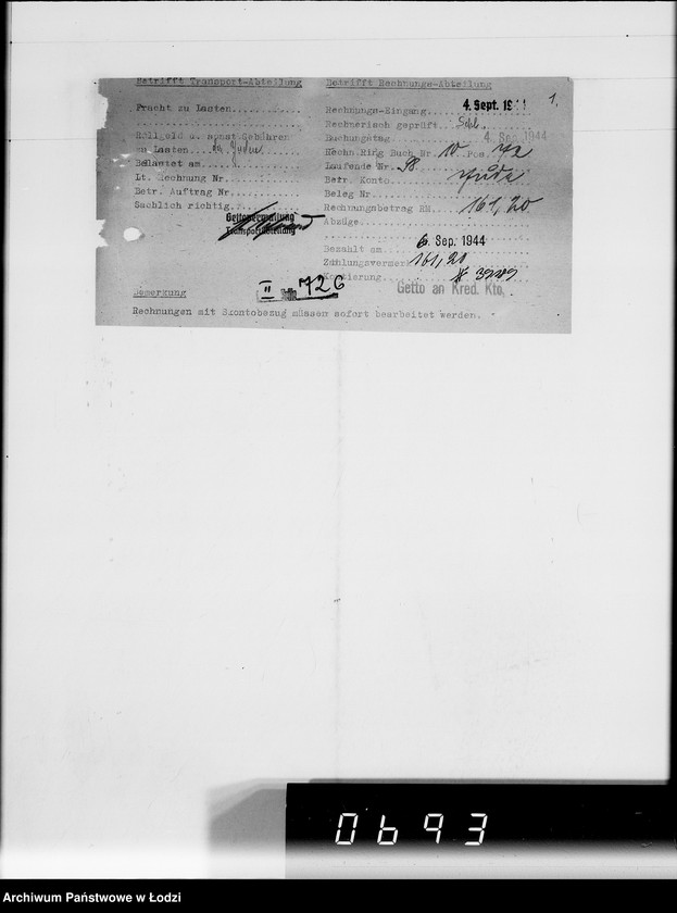 Obraz 6 z jednostki "G.Matz [rachunki za dostawy towarów dla Getta]"