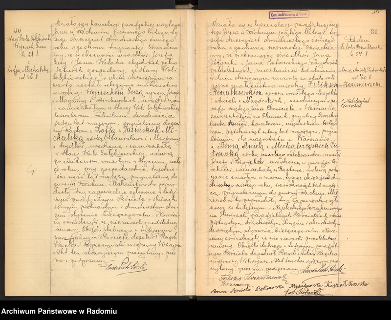 Obraz 18 z jednostki "[Duplikat akt zaślubionych parafii św. Jana w Radomiu za 1928 r.]"