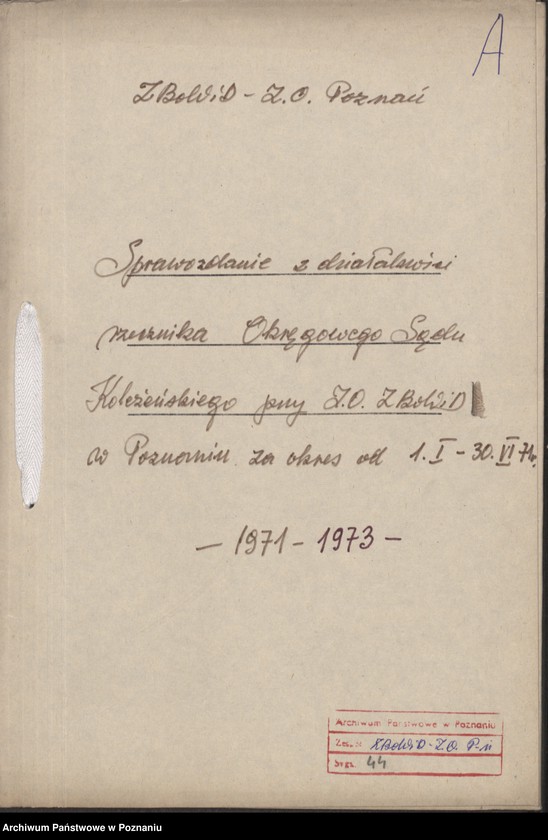 Obraz 7 z jednostki "Sprawozdanie z działalności Rzecznika Okręgowego Sądu Koleżeńskiego za okres od 1.l. - 30.Vl.1971 roku - 1973 roku"