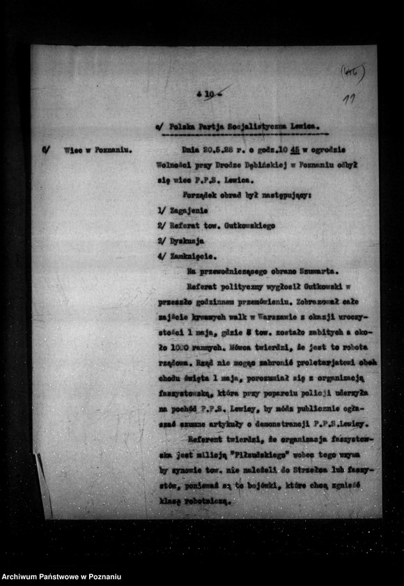 Obraz 15 z jednostki "Sprawozdania sytuacyjne tygodniowe za czas od 18 maja do 28 czerwca 1928 r."