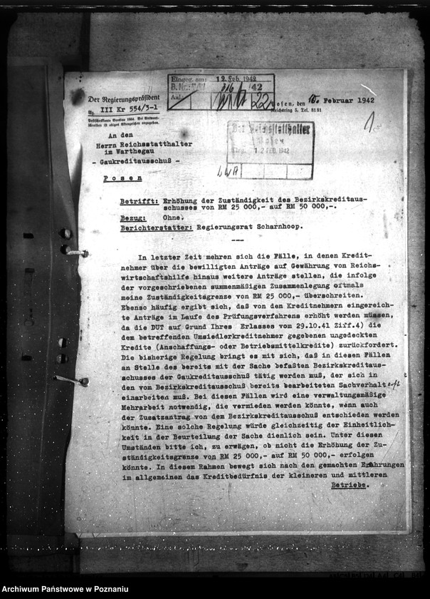 Obraz 5 z jednostki "Erweiterung der Zuständigkeit der Bezirkskreditausschässe. Verzug bei Tilgungs - und Zinszahlungen"