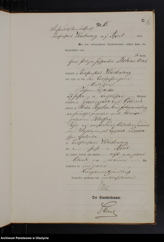 image.from.unit.number "Sterbe-Haupt-Register Nr 1 - 42"