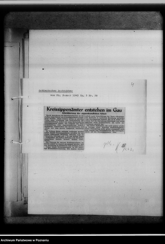 Obraz 8 z jednostki "Allgemeines betreff: Veröffentlichungen über Kreissippenämter"