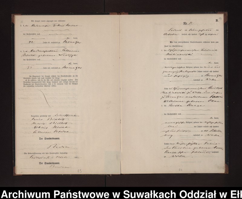 image.from.unit.number "Heiraths-Neben-Register des Preussischen Standes-Amtes Neuhoff Kreis Loetzen"