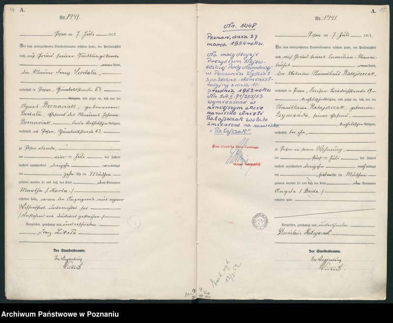 Obraz 10 z jednostki "Księga miejscowa urodzeń tom IV [Rejestr główny urodzeń]"