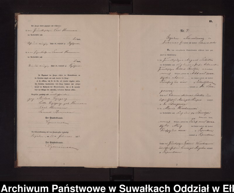 image.from.unit.number "Heiraths-Neben-Register des Preussischen Standes-Amtes Rydzewen Kreis Loetzen"