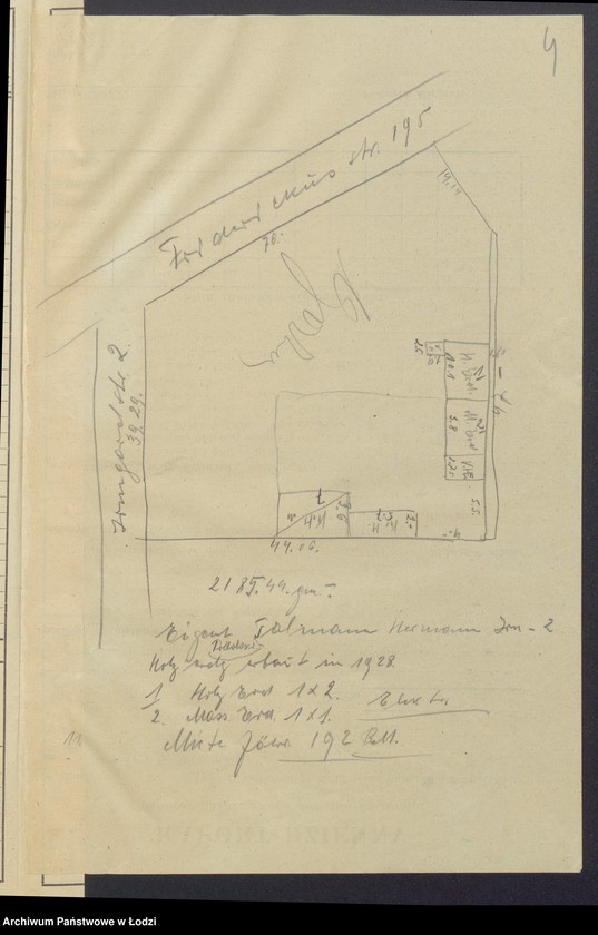 image.from.unit.number "Księga inwentarzowa nieruchomości m. Łodzi ul. Bielańska"