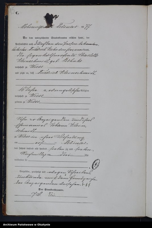 image.from.unit.number "Sterbe-Haupt-Register Nr 1 - 165"