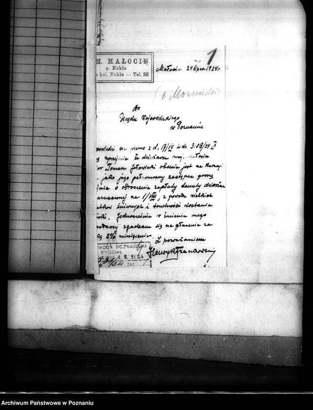 Obraz 6 z jednostki "Administracja majątku Małocin powiatu wyrzyskiego spłata czynszów dzierżawnych"