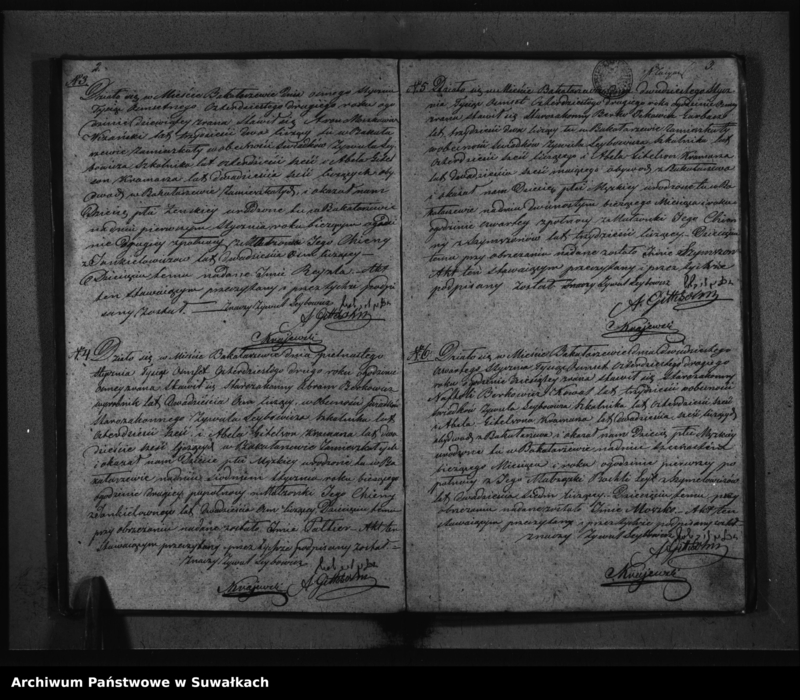 image.from.unit.number "Duplikat Akt osób Urodzonych, Zmarłych i Zaślubionych Urzędnika Stanu Cywilnego Wyznania Mojżeszowego Okręgu Bakałarzewo pro 1842"