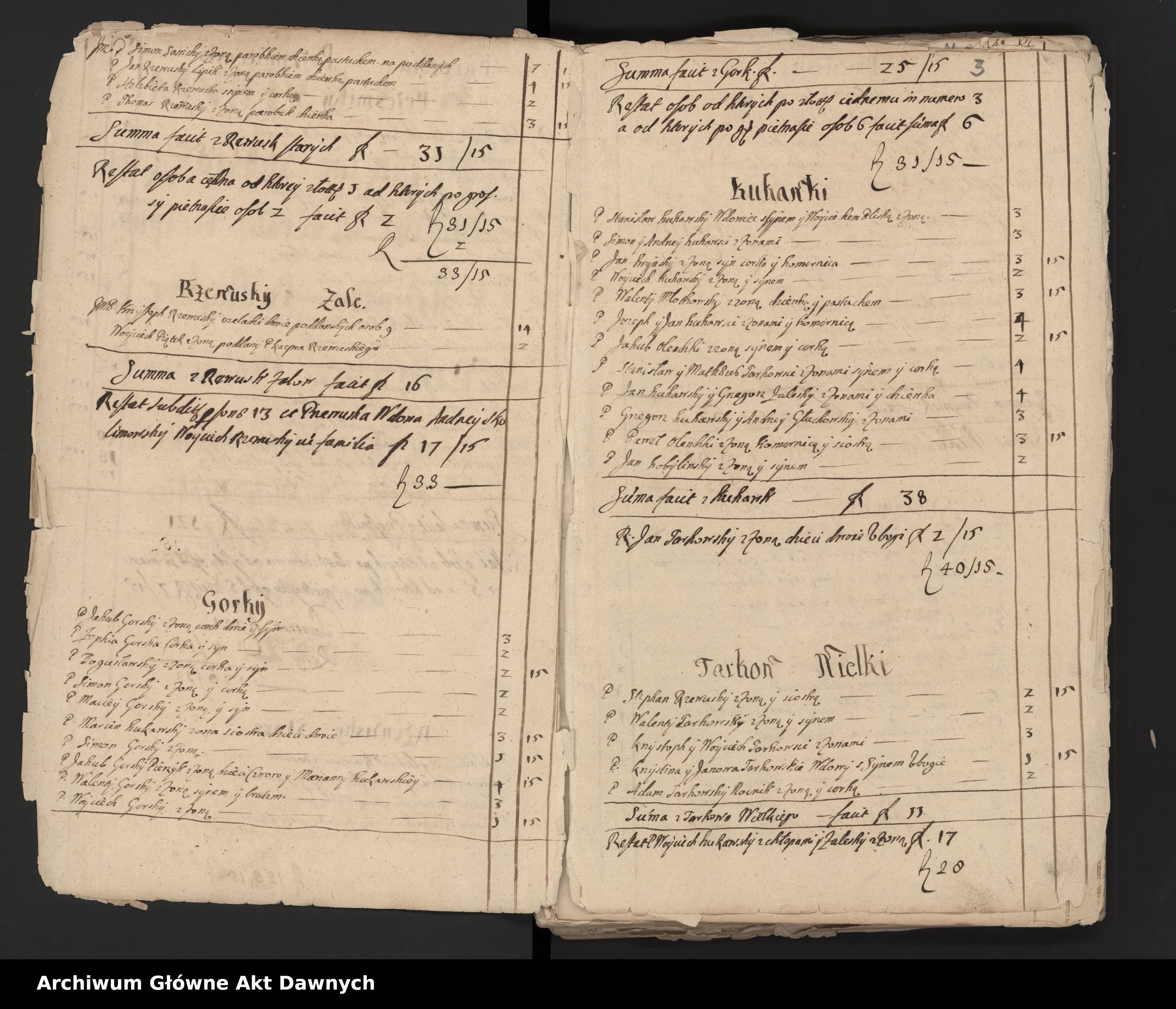 Skan z jednostki: Rejestry pogłównego generalnego woj. podlaskiego i rawskiego.