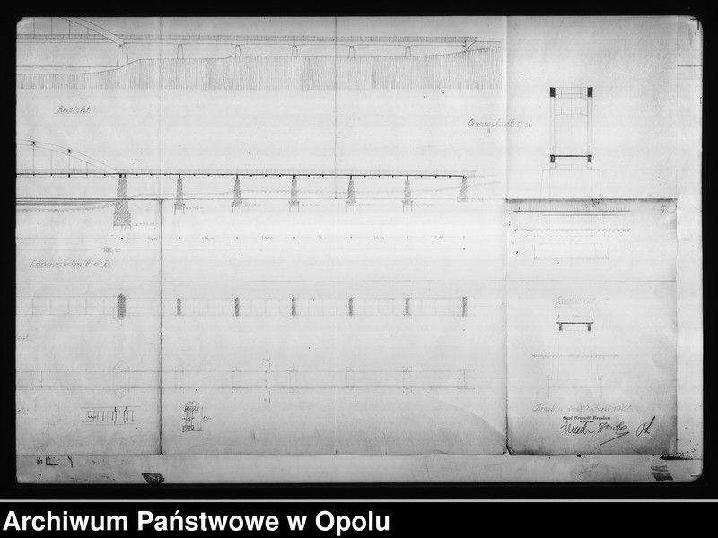 Obraz 16 z jednostki "[Most zamkowy w Opolu - rysunki techniczne]"