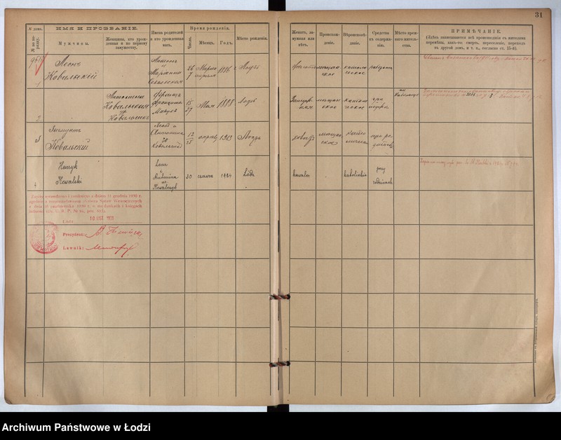 image.from.unit.number "[Księga ludności stałej m. Łodzi guberni piotrkowskiej nr domu 961z-961h]"