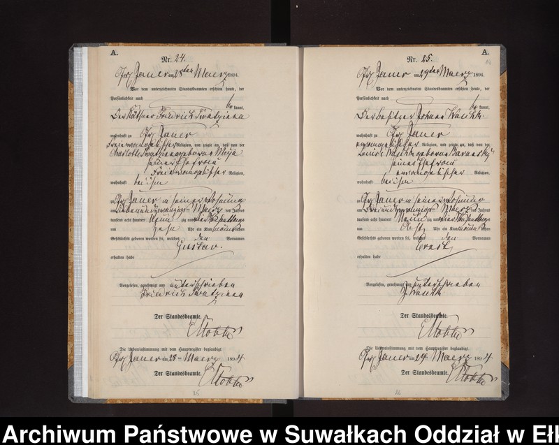 image.from.unit.number "Geburts-Neben-Register des Königlichen Preussischen Standes-Amtes Gr. Jauer Kreis Loetzen"