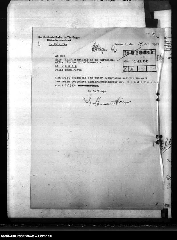 Obraz 8 z jednostki "Entziehung der Anerkennung bei der Krankenschwester Funk"