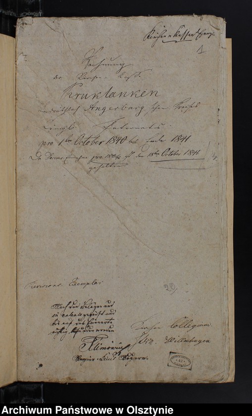 image.from.unit.number "Rechnung der Kirchen Kassen Kruklanken"