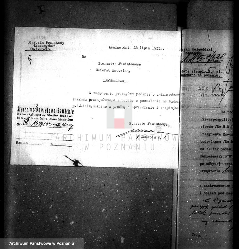 Obraz 13 z jednostki "Zatwierdzenie przemysłowego tartaku A. Mielżyńskiego w Borowej Karczmie, pow. leszczyński"